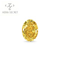ForeverFlame  fancy yellow 1.5ct 6mm*8mm vvs Oval Cut diamond CVD CZ Moissanite haute couture ring